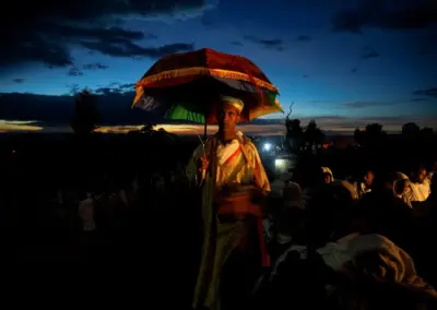 Abeba, a young Deacon, at the Saint George Church during “Genna (Ethiopian Christmas)” festival in Lalibela, Ethiopia. Photo By Apratim Saha
