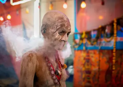 Naga Sadhu at Maha Kumbh Mela, Allahabad, India
