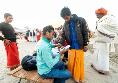 In the process of the modernization of Kumbh Mela sadhus are allowed for a special pass for holy dip.